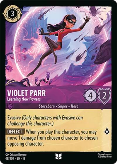 Violet Parr Learning New Powers 48/204 Wilds Unknown Lorcana card