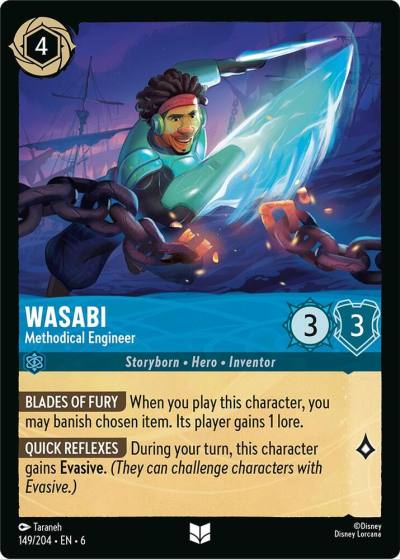 Wasabi Methodical Engineer 149/204 Azurite Sea Lorcana card