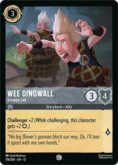 Wee Dingwall Scrappy Lad 176/204 Wilds Unknown Lorcana card