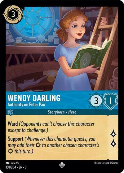 Wendy Darling Authority on Peter Pan 158/204 Into the Inklands Lorcana card