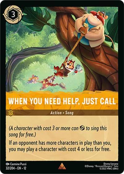 When You Need Help, Just Call 32/204 Wilds Unknown Lorcana card