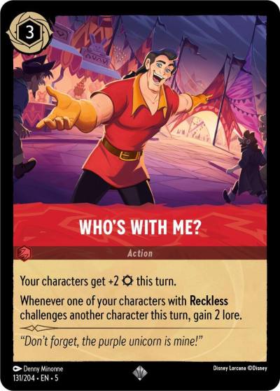 Whos With Me 131/204 Shimmering Skies Lorcana card