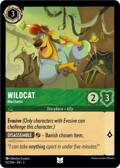 Wildcat Mechanic 92/204 Into the Inklands Lorcana card