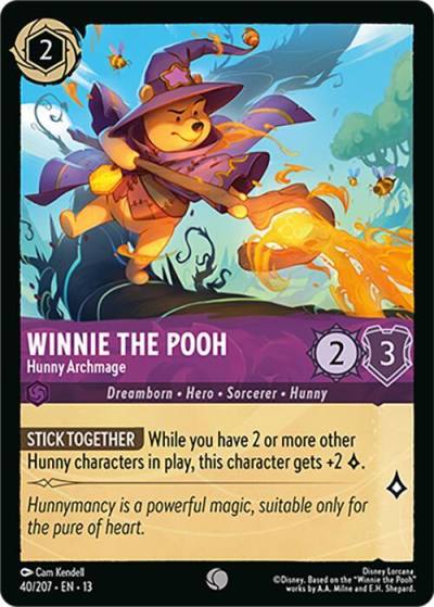 Winnie the Pooh Hunny Archmage 40/204 Attack of the Vine! Lorcana card