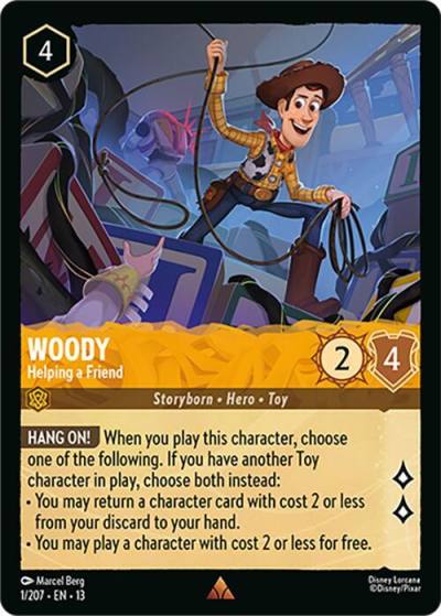 Woody Helping a Friend 1/204 Attack of the Vine! Lorcana card