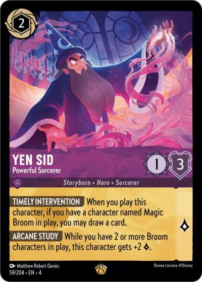 Yen Sid Powerful Sorcerer 59/204 Ursula's Return Lorcana card