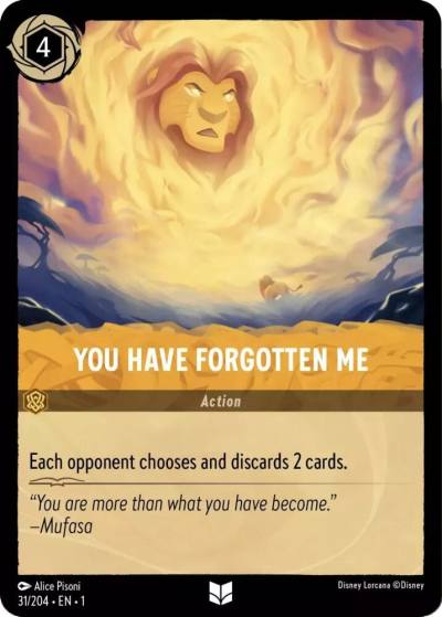 You Have Forgotten Me 31/204 The First Chapter Lorcana card
