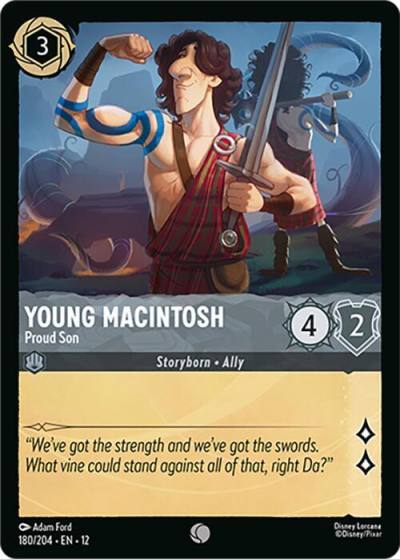 Young Macintosh Proud Son 180/204 Wilds Unknown Lorcana card