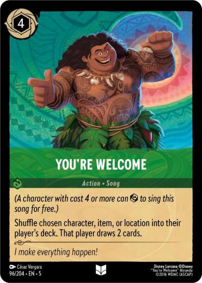 Youre Welcome 96/204 Shimmering Skies Lorcana card