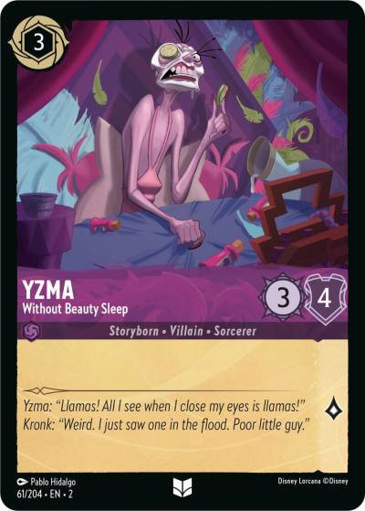Yzma Without Beauty Sleep 61/204 Rise of the Floodborn Lorcana card