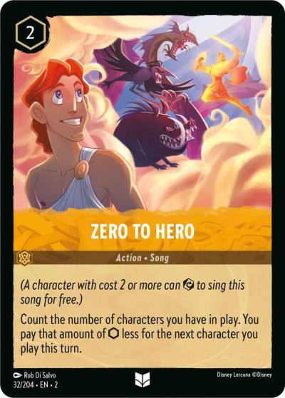 Zero To Hero 32/204 Rise of the Floodborn Lorcana card