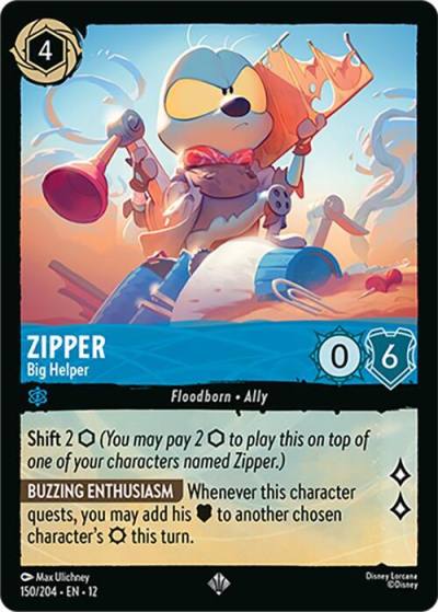 Zipper Big Helper 150/204 Wilds Unknown Lorcana card
