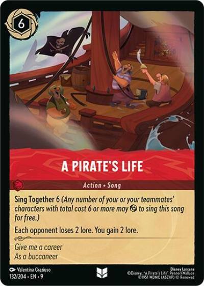 A Pirates Life 132/204 Fabled Lorcana card