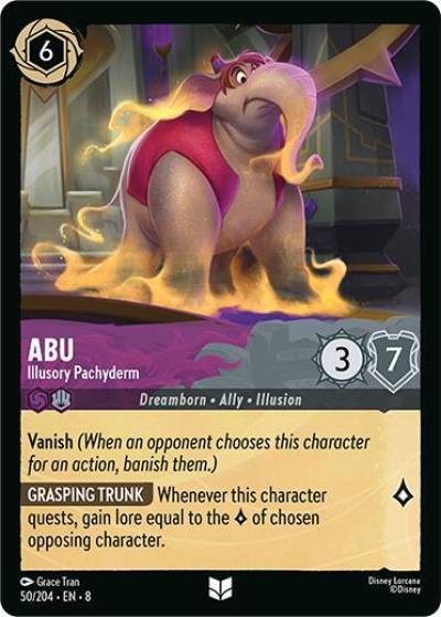 Abu Illusory Pachyderm 50/204 Reign of Jafar Lorcana card