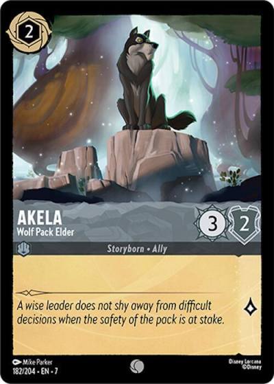 Akela Wolf Pack Elder 182/204 Archazia's Island Lorcana card
