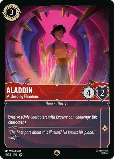 Aladdin Misleading Phantom 16/35 Illumineer's Quest: Palace Heist Lorcana card