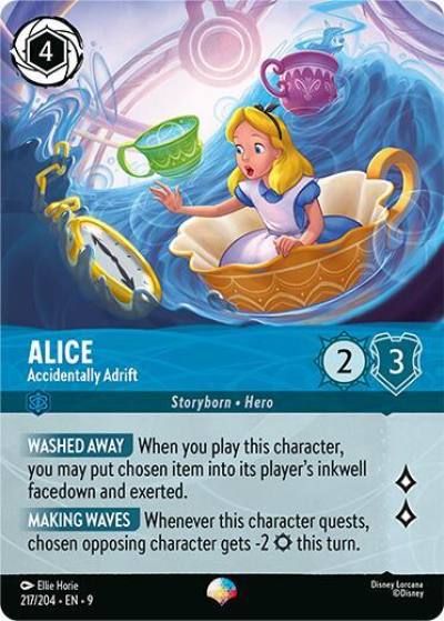 Alice Accidentally Adrift Epic 217/204 Fabled Lorcana card