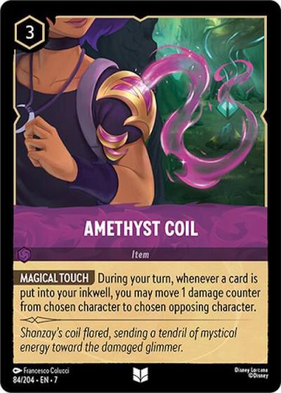 Amethyst Coil 84/204 Archazia's Island Lorcana card