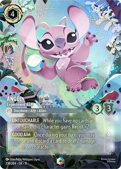 Angel Experiment 624 Enchanted 238/204 Winterspell Lorcana card