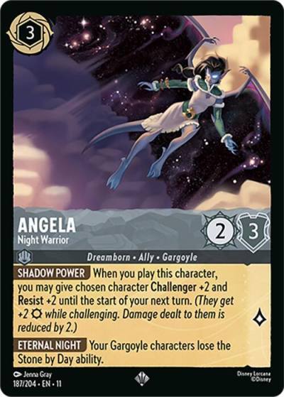 Angela Night Warrior 187/204 Winterspell Lorcana card