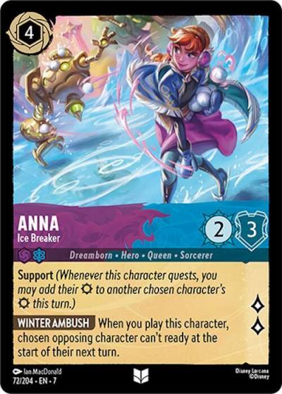 Anna Ice Breaker 72/204 Archazia's Island Lorcana card