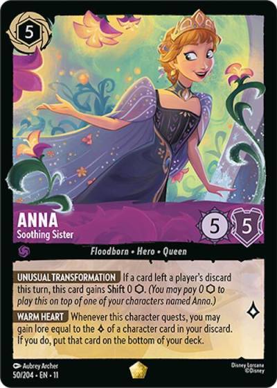 Anna Soothing Sister 50/204 Winterspell Lorcana card