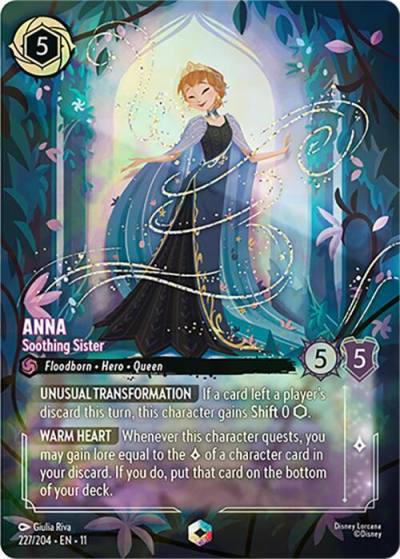 Anna Soothing Sister Enchanted 227/204 Winterspell Lorcana card