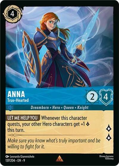 Anna True Hearted 137/204 Fabled Lorcana card