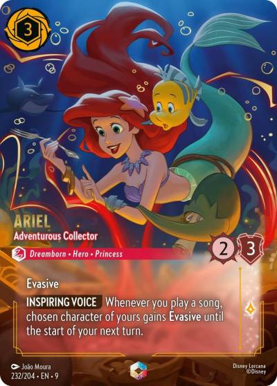 Ariel Adventurous Collector Enchanted 232/204 Fabled Lorcana card