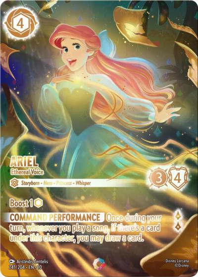 Ariel Ethereal Voice Iconic 241/204 Whispers in the Well Lorcana card