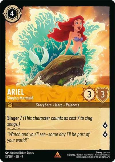 Ariel Singing Mermaid 15/204 Fabled Lorcana card