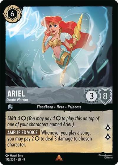 Ariel Sonic Warrior 195/204 Fabled Lorcana card