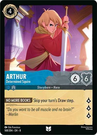 Arthur Determined Squire 168/204 Reign of Jafar Lorcana card
