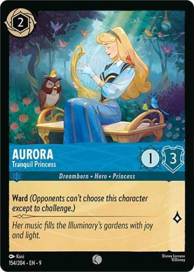 Aurora Tranquil Princess 154/204 Fabled Lorcana card