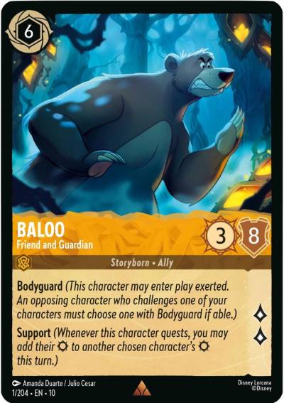 Baloo Friend and Guardian 1/204 Whispers in the Well Lorcana card