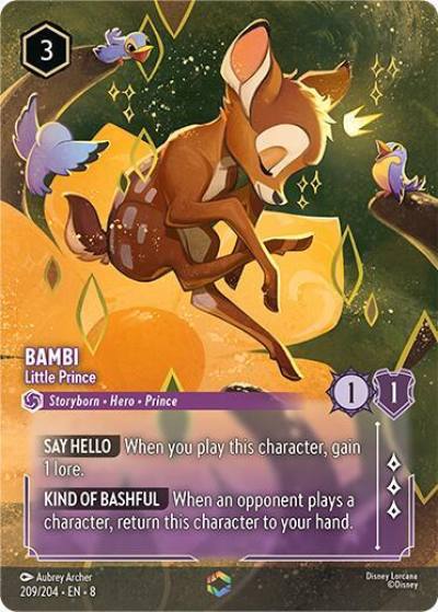 Bambi Little Prince Enchanted 209/204 Reign of Jafar Lorcana card