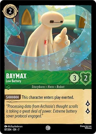 Baymax Low Battery 87/204 Archazia's Island Lorcana card