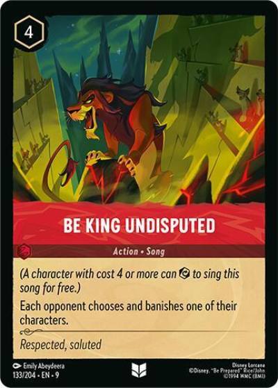 Be King Undisputed 133/204 Fabled Lorcana card