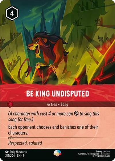 Be King Undisputed Epic 216/204 Fabled Lorcana card