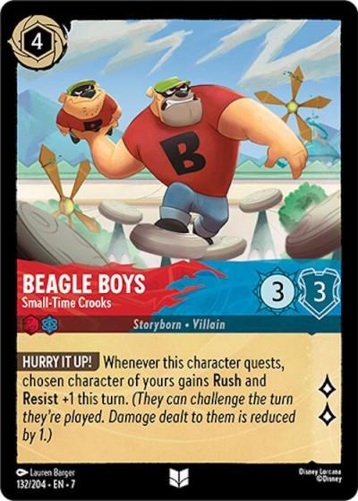 Beagle Boys Small Time Crooks 132/204 Archazia's Island Lorcana card
