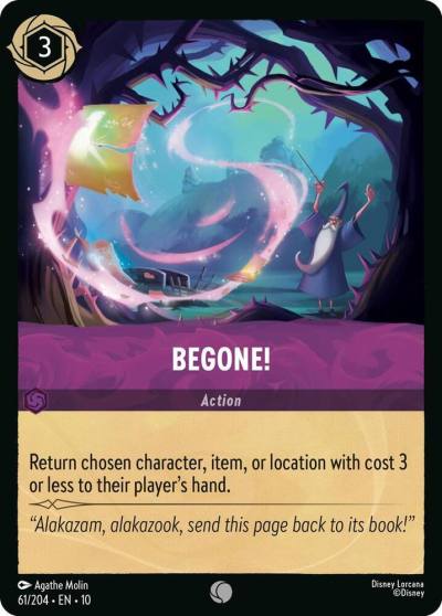 Begone 61/204 Whispers in the Well Lorcana card