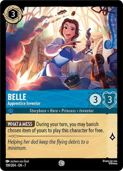 Belle Apprentice Inventor 159/204 Archazia's Island Lorcana card
