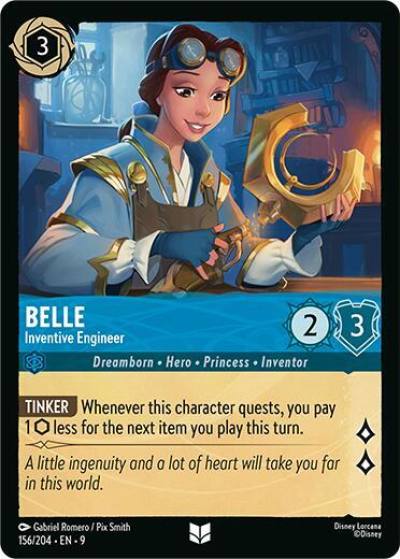 Belle Inventive Engineer 156/204 Fabled Lorcana card