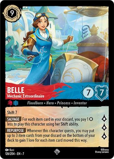 Belle Mechanic Extraordinaire 126/204 Archazia's Island Lorcana card