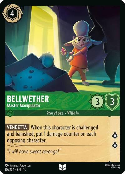 Bellwether Master Manipulator 82/204 Whispers in the Well Lorcana card