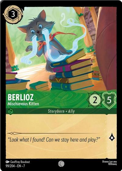 Berlioz Mischievous Kitten 99/204 Archazia's Island Lorcana card