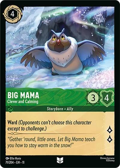 Big Mama Clever and Calming 71/204 Winterspell Lorcana card