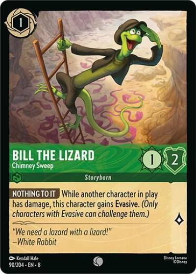 Bill the Lizard Chimney Sweep 90/204 Reign of Jafar Lorcana card
