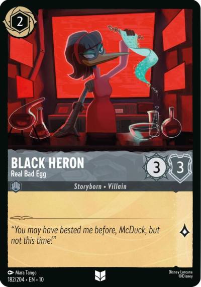 Black Heron Real Bad Egg 182/204 Whispers in the Well Lorcana card