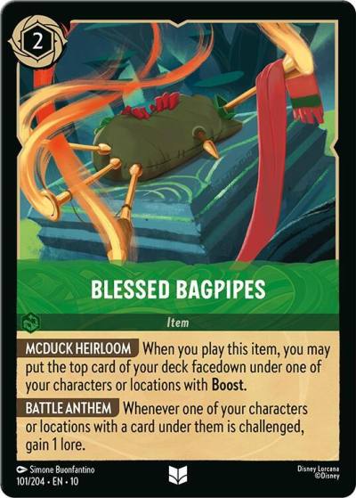 Blessed Bagpipes 101/204 Whispers in the Well Lorcana card